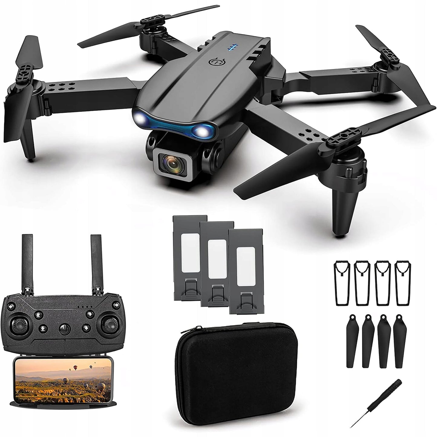 Drono kamera 4K EIS stabilizavimas ultra plataus kampo