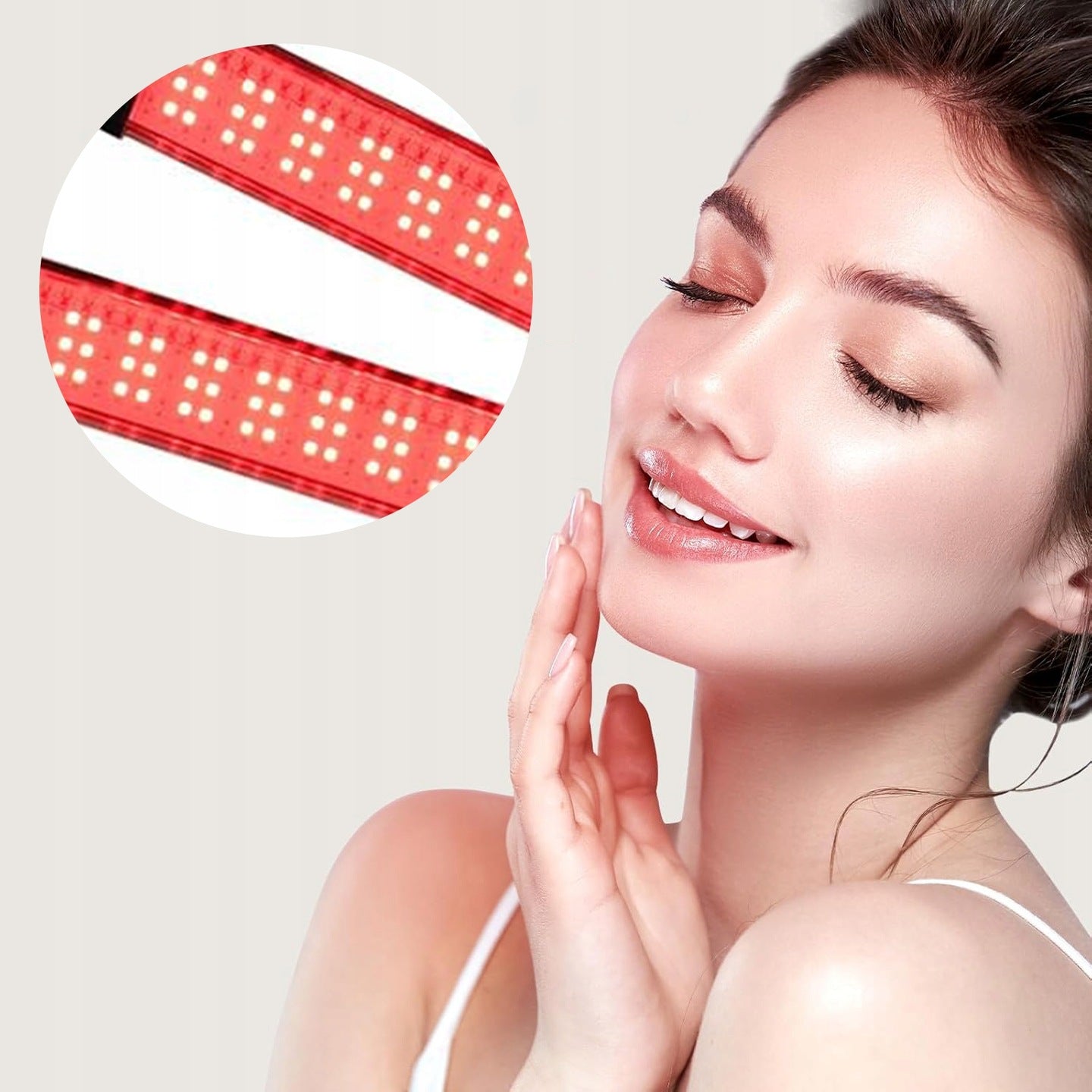 Infraraudonųjų spindulių terapinė LED lempa 180 LED (660nm + 850nm), su trikoju