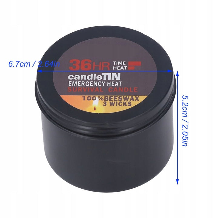 Išgyvenimo žvakė su 3 dagtimis, degimo laikas 36 val.