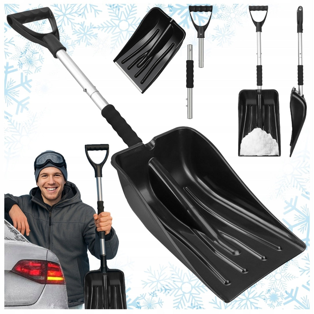 Sniego kastuvas Rippey – aliuminis, sulankstomas, 84 cm, automobiliui