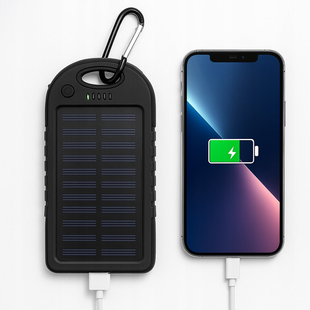 Saulės energijos įkroviklis 10000mAh nešiojamas vandeniui atsparus