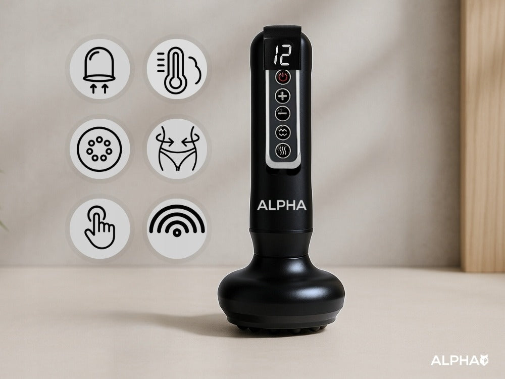 Electric Chinese bubble 3in1 Alpha AMC-02 – masažuoklis su šildymu ir slėgio reguliavimu