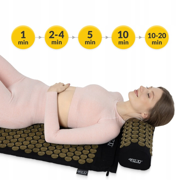 Akupresūros kilimėlis su dygliais, kraujotakos stimuliavimas, masažinė pagalvė