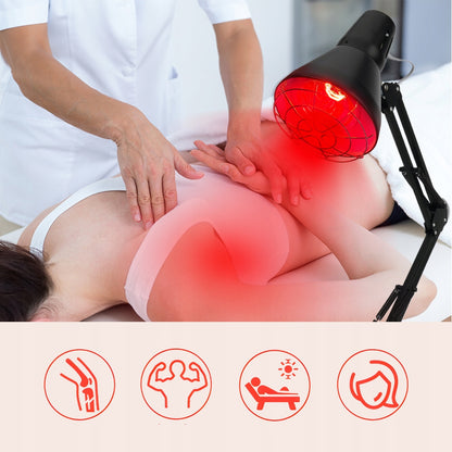 Raudonos šviesos terapijos lempa su laikmačiu ir reguliuojamu kampu (600–1400 nm)