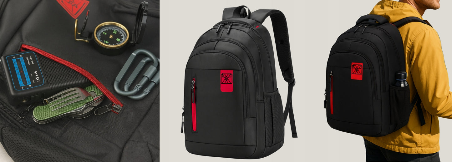 Evakuacinė kuprinė su įranga – RCB pradinis išgyvenimo rinkinys