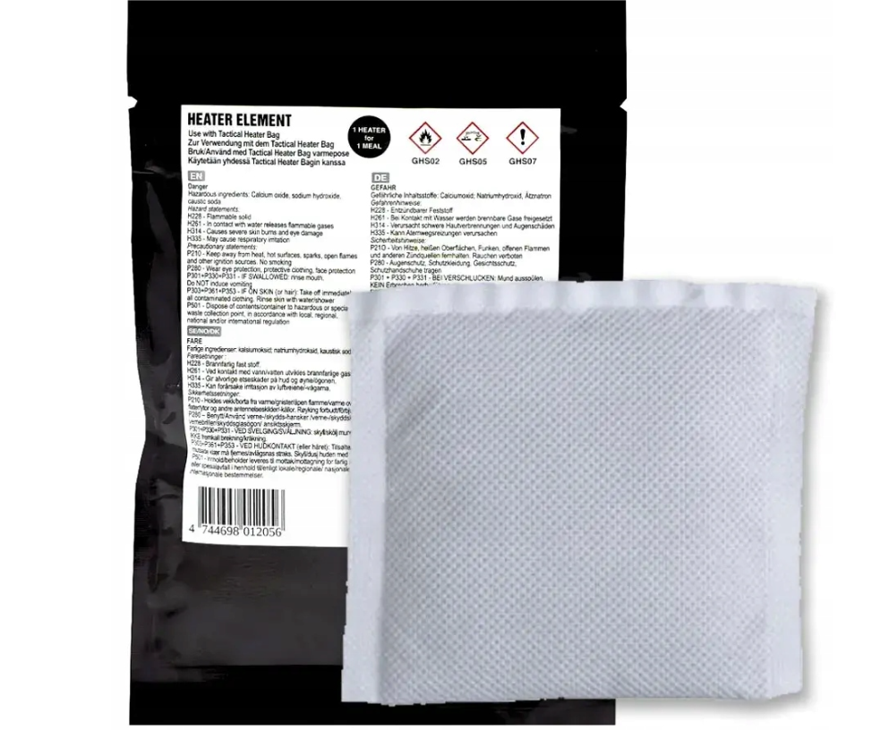 Taktinis šildymo krepšys su savaime šildančia kapsule