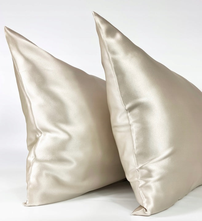 Pagalvės užvalkalas 100% šilkas 50x60 cm – šampano spalvos