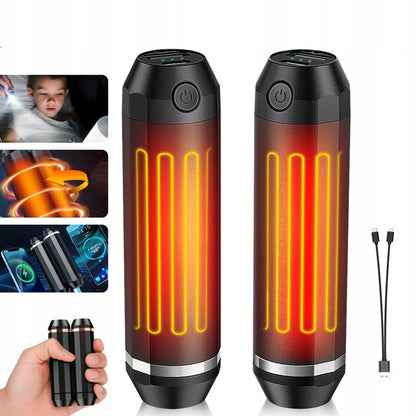 Magnetinis elektrinis rankų šildytuvas – 2 viename, išorinė baterija 5000 mAh