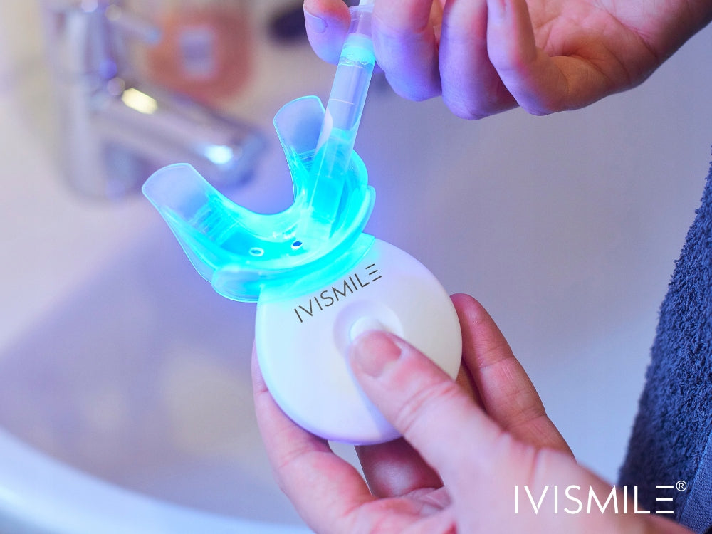 IVISMILE – dantų balinimo rinkinys namams su LED lempa