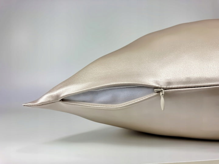 Pagalvės užvalkalas 100% šilkas 50x60 cm – šampano spalvos