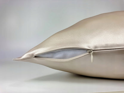 Pagalvės užvalkalas 100% šilkas 50x60 cm – šampano spalvos