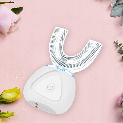 360° automatinis ultragarsinis dantų šepetėlis (U formos), baltas