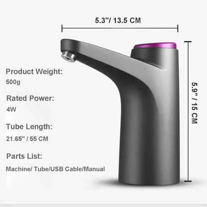 Nešiojamas automatinis vandens siurblys su USB įkrovimu