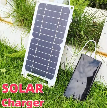 Saulės telefono įkroviklis – 35W fotovoltinė saulės baterija, atspari vandeniui, su USB laidu