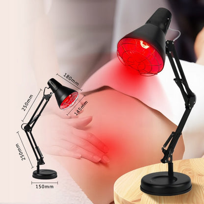Raudonos šviesos terapijos lempa su laikmačiu ir reguliuojamu kampu (600–1400 nm)