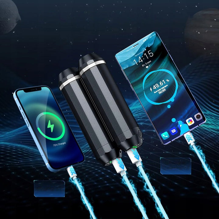 Magnetinis elektrinis rankų šildytuvas – 2 viename, išorinė baterija 5000 mAh