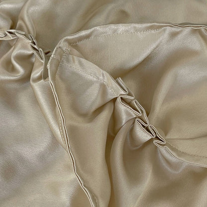 Šilkinė turbaninė plaukų kepuraitė iš 100 % natūralaus šilkmedžio šilko –šampano spalvos