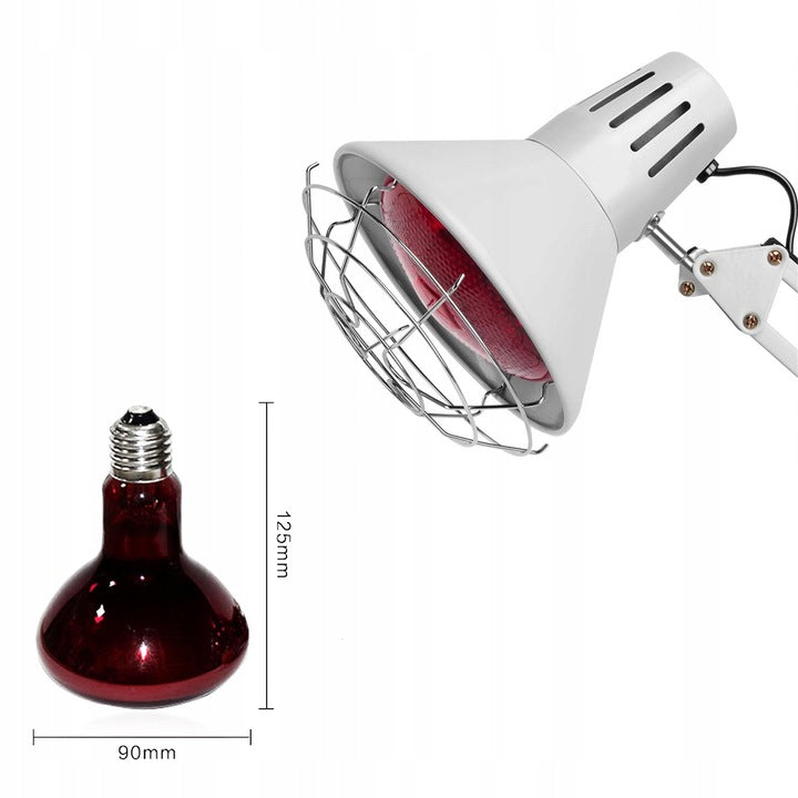 Infraraudonųjų spindulių terapinė lempa 150 W su reguliuojamu aukščiu