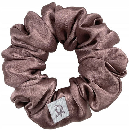 Šilkinės plaukų gumutės 3 dalių, tamsus, Qrown