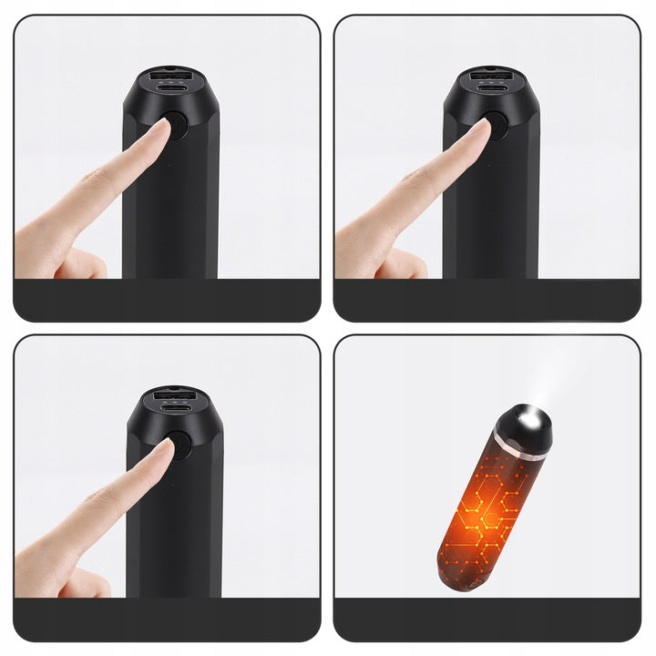 Magnetinis elektrinis rankų šildytuvas – 2 viename, išorinė baterija 5000 mAh