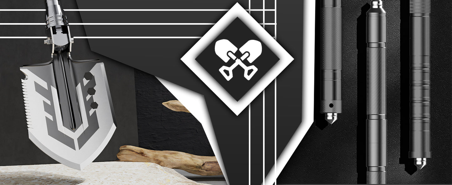 Daugiafunkcis išgyvenimo kastuvas 6in1