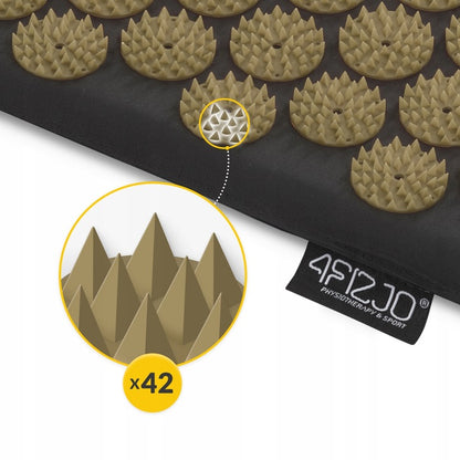 Akupresūros kilimėlis su dygliais, kraujotakos stimuliavimas, masažinė pagalvė