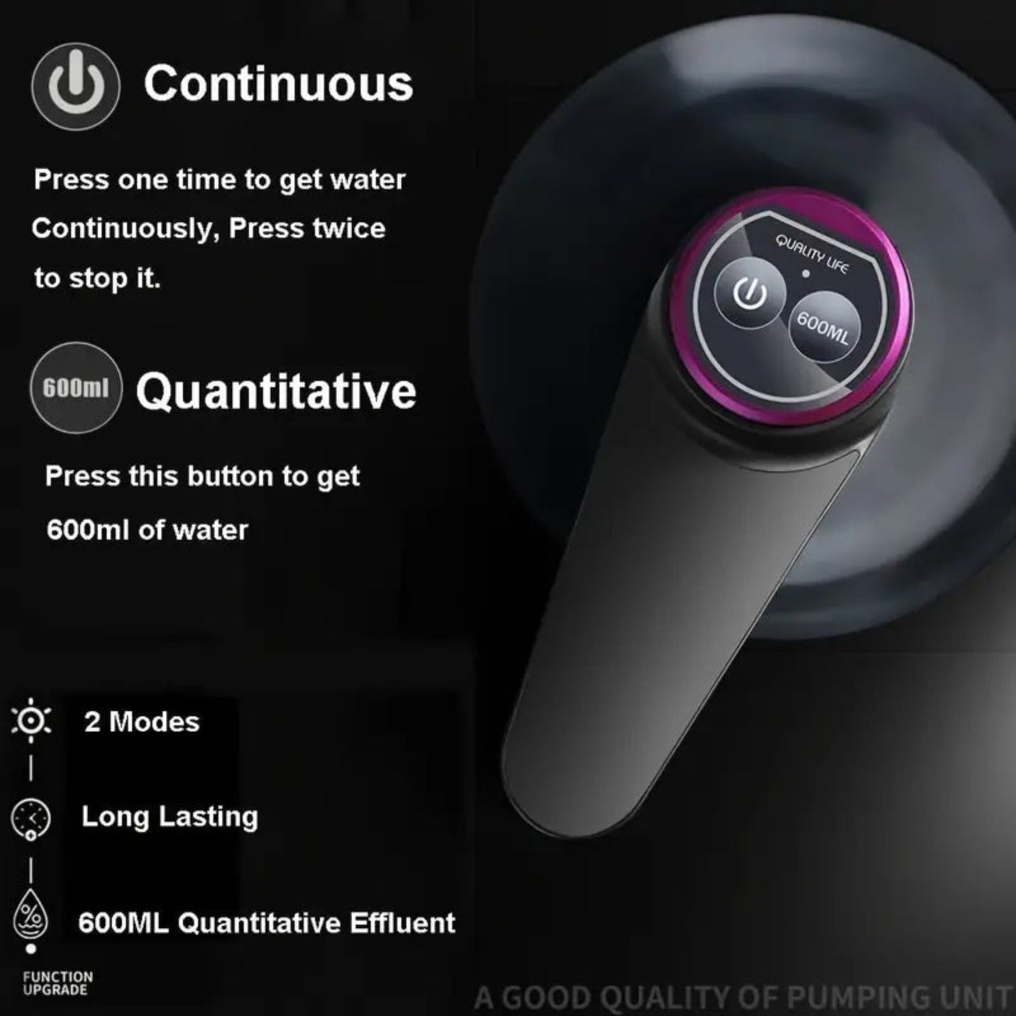 Nešiojamas automatinis vandens siurblys su USB įkrovimu