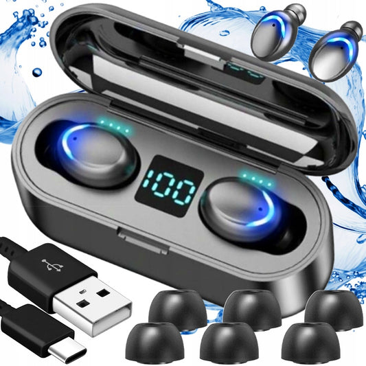 Ausinės belaidės neckband sportui 10h baterija IPX5 magnetinės