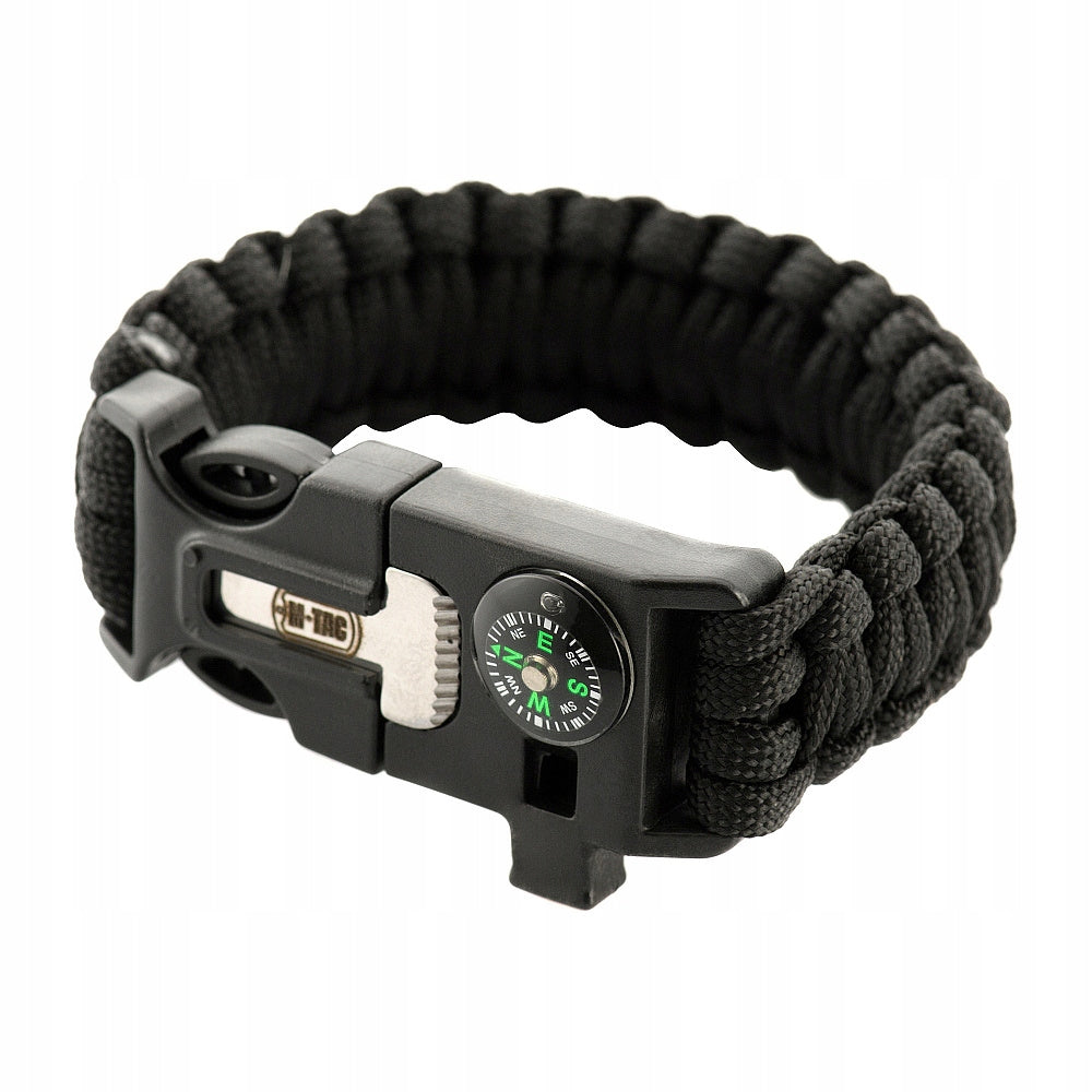 Paracord apyrankė su kompasu ir švilpuku