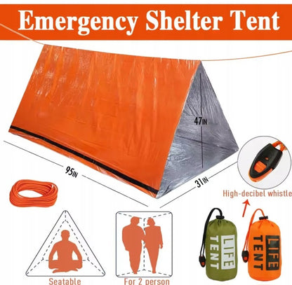 ORANGE Life Tent avarinio išgyvenimo palapinė – ultralengva 2 asmenims 241 × 119 × 79 cm