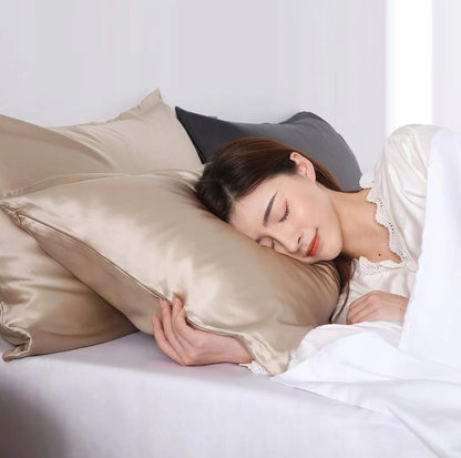 Pagalvės užvalkalas 100% šilkas 50x60 cm – šampano spalvos