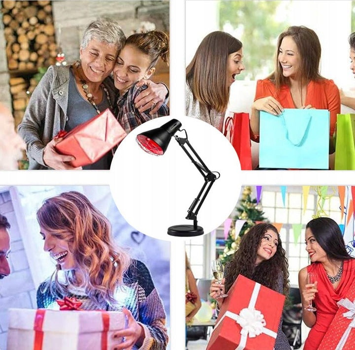 Raudonos šviesos terapijos lempa su laikmačiu ir reguliuojamu kampu (600–1400 nm)