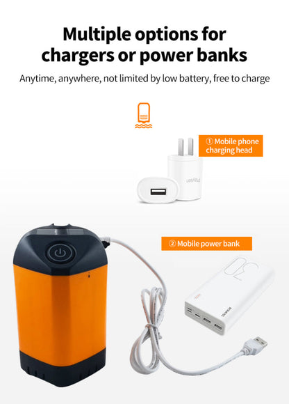 Nešiojamas elektrinis lauko dušas su IPX7 apsauga