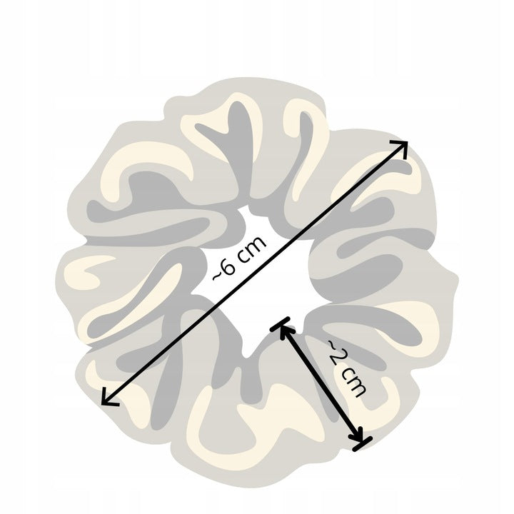 Šilkinės plaukų gumutės 3 dalių, tamsus, Qrown