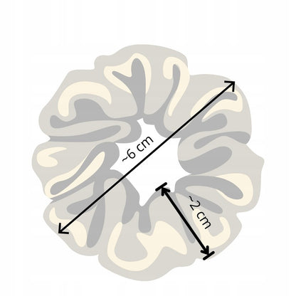 Šilkinės plaukų gumutės 3 dalių, tamsus, Qrown
