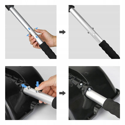 Sniego kastuvas Rippey – aliuminis, sulankstomas, 84 cm, automobiliui