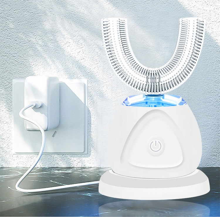 360° automatinis ultragarsinis dantų šepetėlis (U formos), baltas