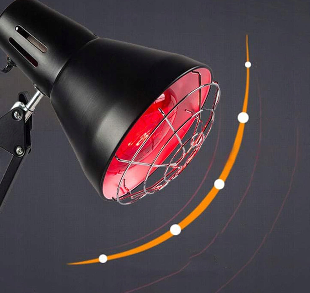 Raudonos šviesos terapijos lempa su laikmačiu ir reguliuojamu kampu (600–1400 nm)