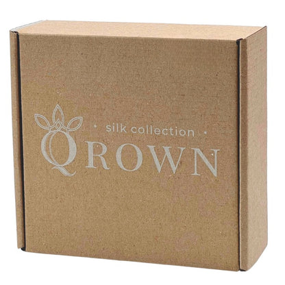 Šilkinės plaukų gumutės 3 dalių, tamsus, Qrown