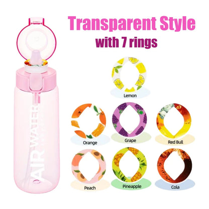 Kvapų gertuvė su 7 vaisių kapsulėmis – 750 ml, be cukraus, sportui ir aktyviam laisvalaikiui (šviesiai purpurinė)