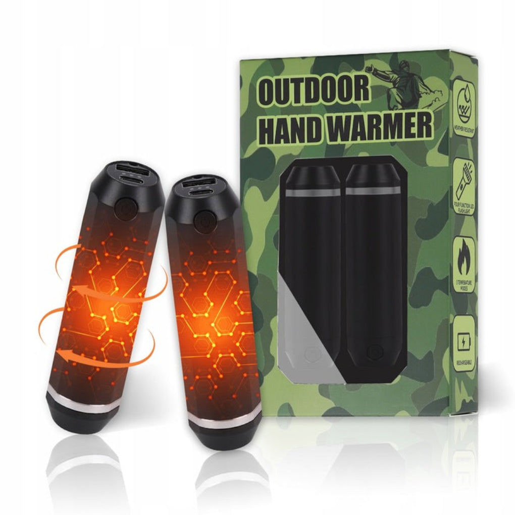 Magnetinis elektrinis rankų šildytuvas – 2 viename, išorinė baterija 5000 mAh