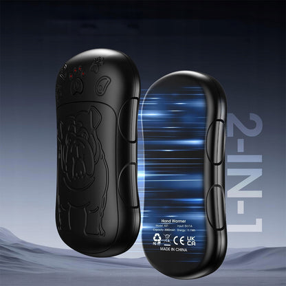USB magnetinis elektrinis rankų šildytuvas-išorinė baterija 2 viename 6000 mAh