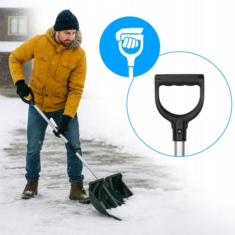 Sniego kastuvas Rippey VOSTOK – aliuminis, platus, 140 cm su tvirtinimo detale