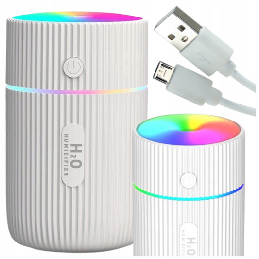 Mini oro drėkintuvas difuzorius 2in1 su nakties lempute