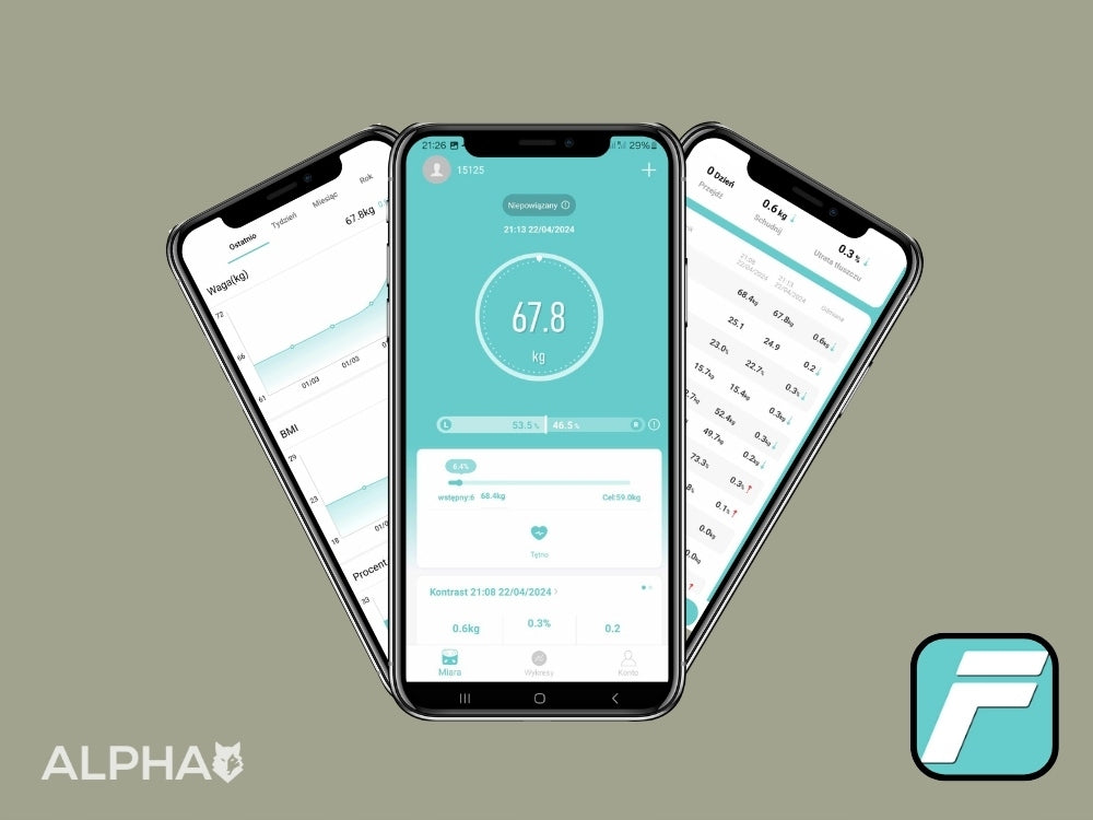 Elektroninės vonios svarstyklės Alpha – su programėle