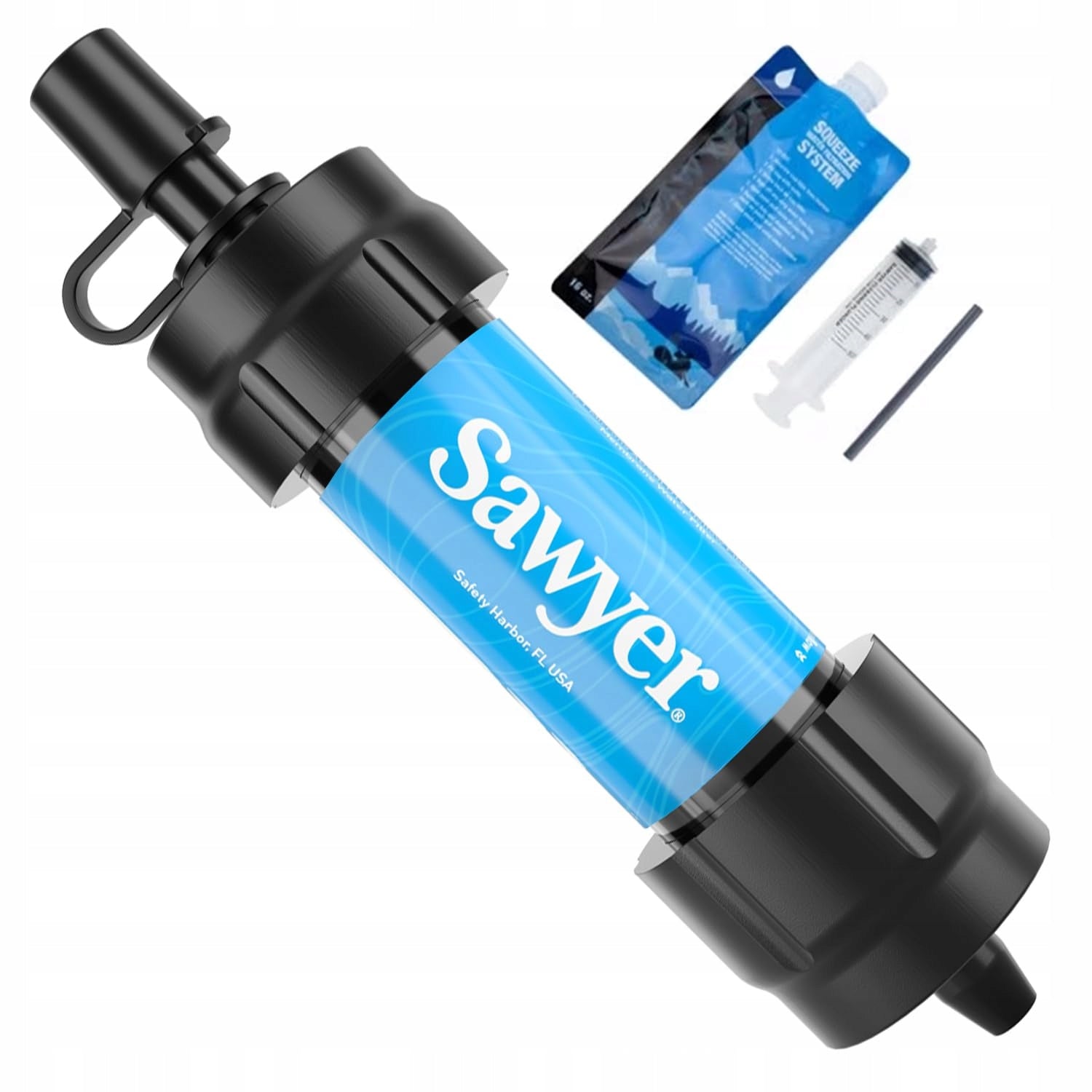 Turistinis vandens filtras Sawyer Mini mėlynas