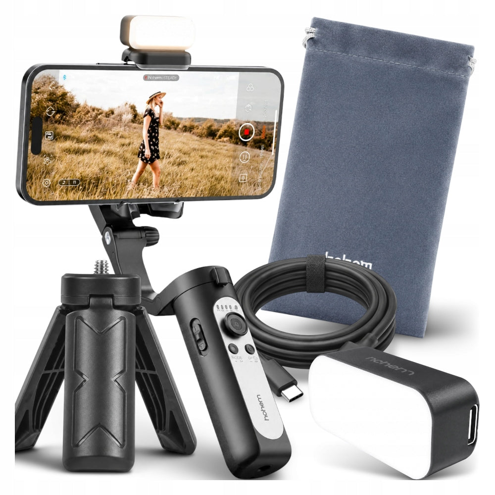 Hohem iSteady XE KIT gimbal 3 ašių su LED juodas telefonui