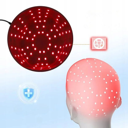 Infraraudonųjų spindulių kepurė plaukų augimui