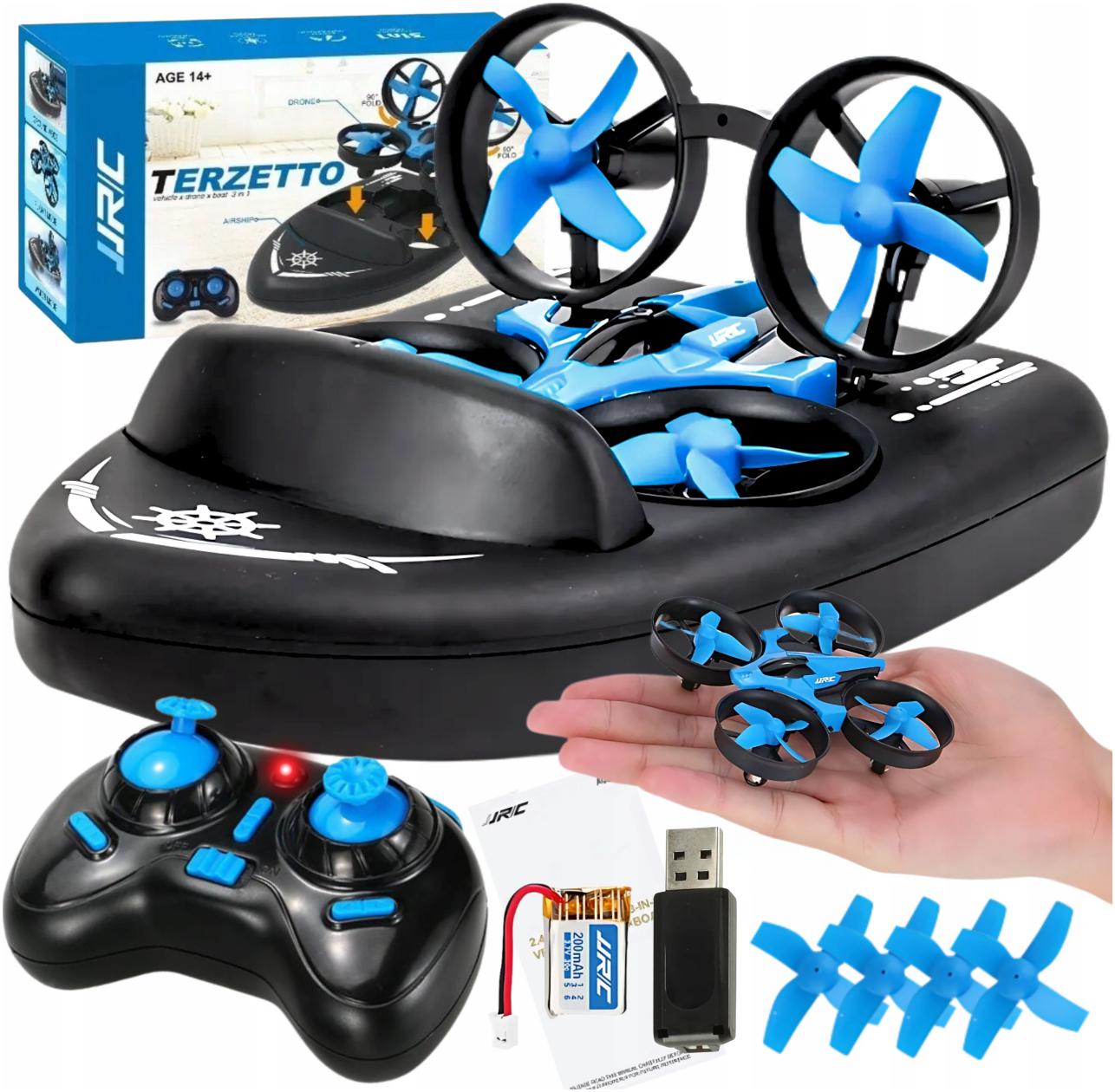 Mini dronas su apsauginiu rėmeliu LED 3in1