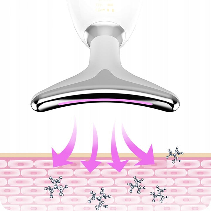 Kaklo ir veido stangrinamasis masažuoklis su EMS ir šviesos terapija